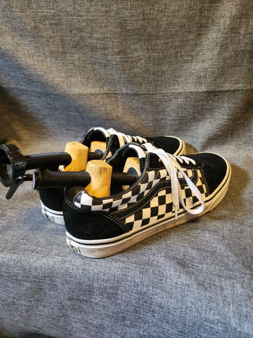 Men's Size 11 Vans Off The Wall Black/White Checkerboard Canvas Lace Up Shoes